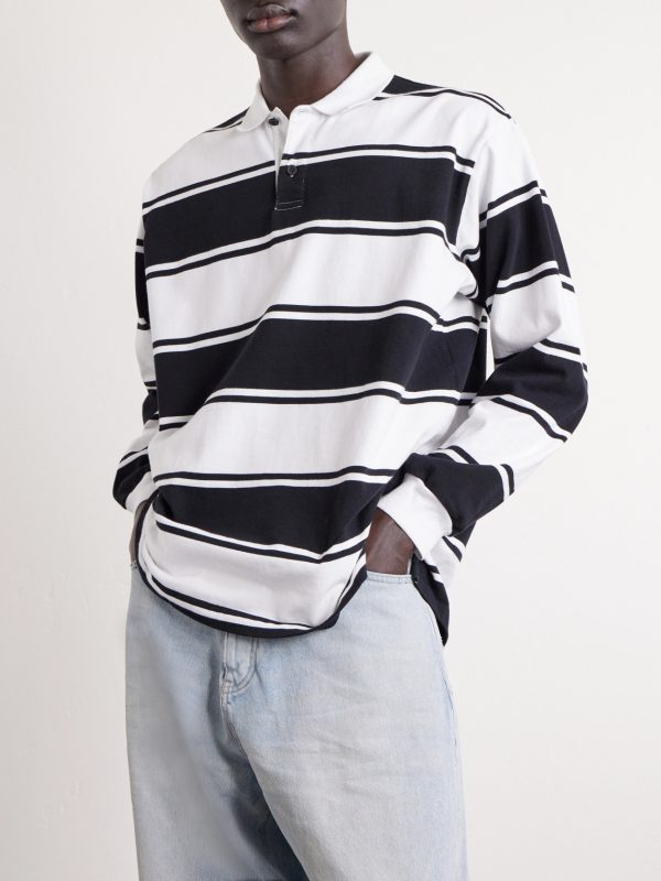 Stripe Cotton Polo Shirt - FR Stripe Cotton Polo Shirt - FR