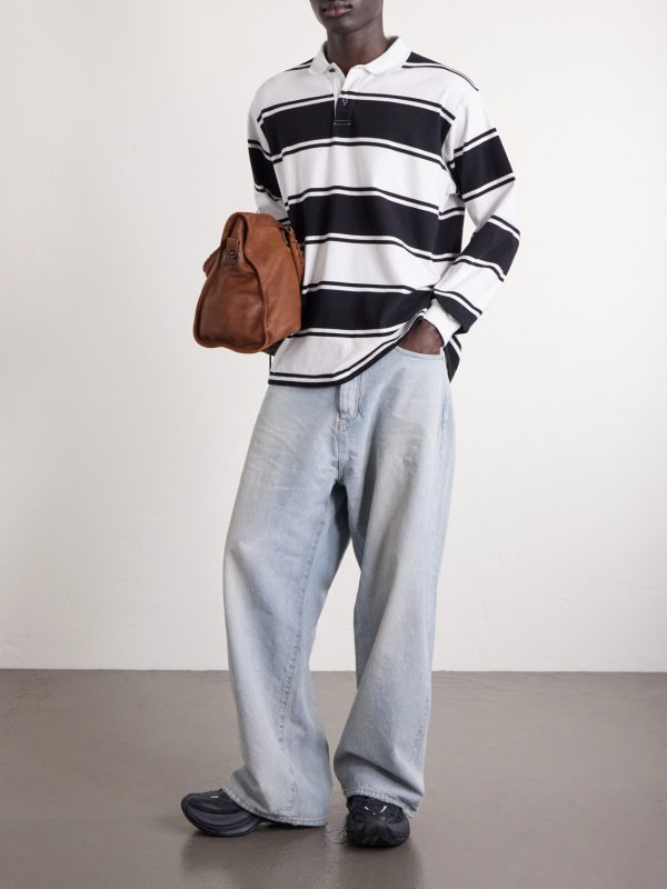 Stripe Cotton Polo Shirt - OU Stripe Cotton Polo Shirt - OU