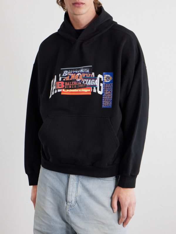Logo-Detailed Cotton-Jersey Hoodie - FR