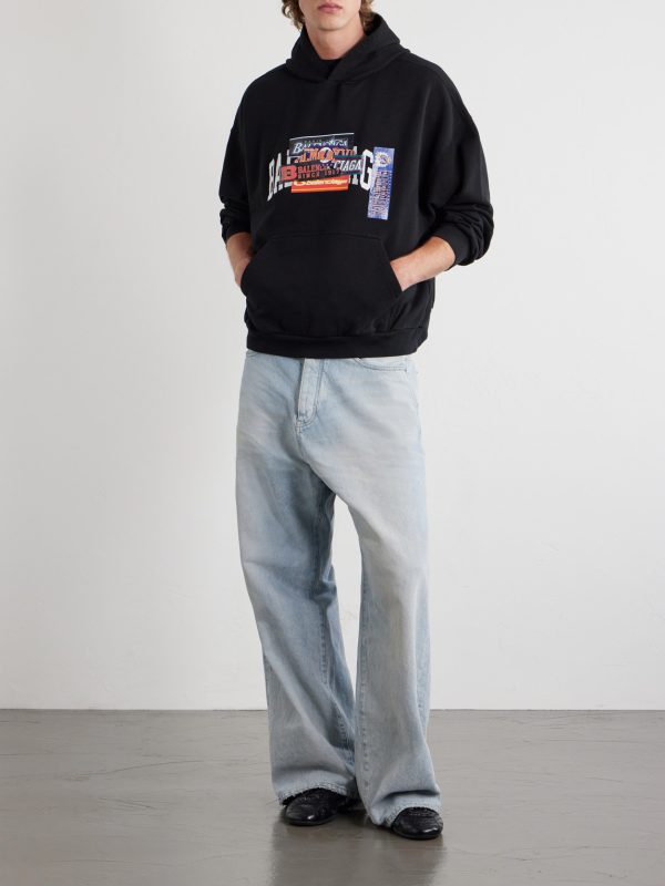 Logo-Detailed Cotton-Jersey Hoodie - OU