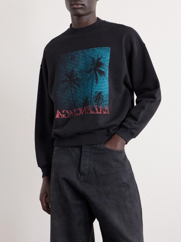 Printed Cotton-Jersey Sweatshirt - FR
