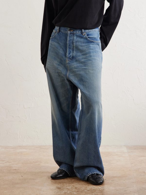 Wide-Leg Distressed Jeans - FR Wide-Leg Distressed Jeans - FR