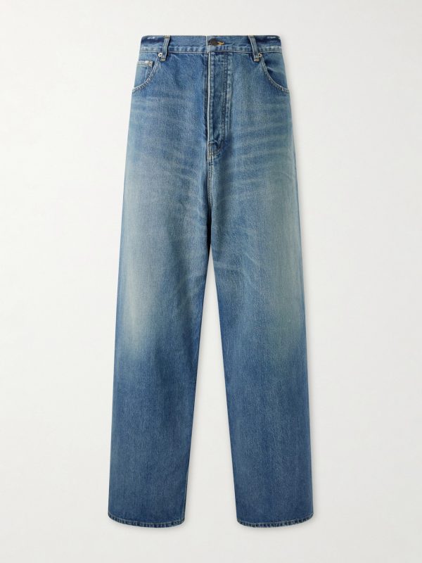 Wide-Leg Distressed Jeans Wide-Leg Distressed Jeans