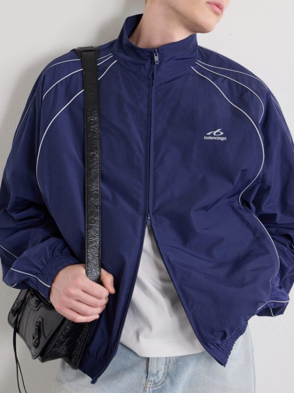 Logo-Print Cotton-Blend Track Jacket - CU Logo-Print Cotton-Blend Track Jacket - CU