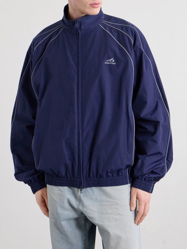 Logo-Print Cotton-Blend Track Jacket - FR Logo-Print Cotton-Blend Track Jacket - FR