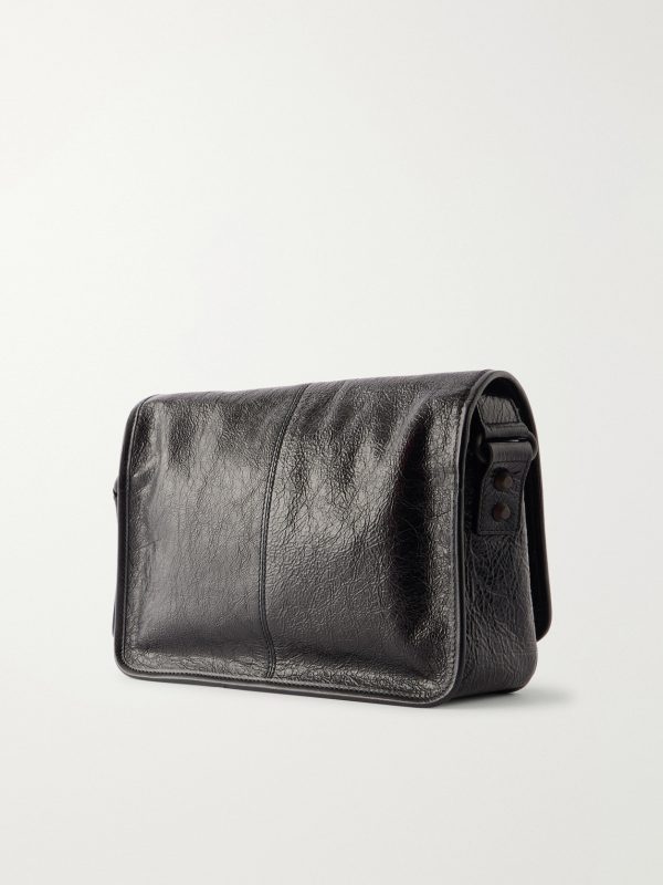 Le City Flap Small Arena Textured-Leather Messenger Bag - BK