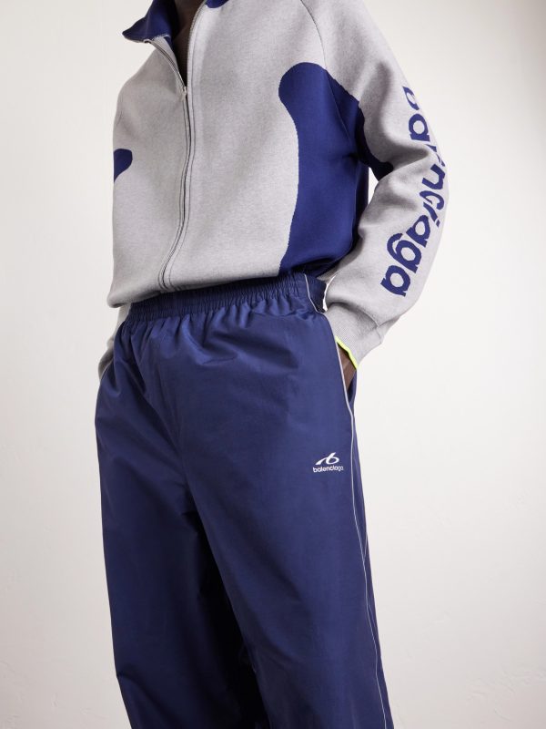 Wide-Leg Logo-Print Cotton-Blend Sweatpants - CU Wide-Leg Logo-Print Cotton-Blend Sweatpants - CU
