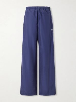 Wide-Leg Logo-Print Cotton-Blend Sweatpants Wide-Leg Logo-Print Cotton-Blend Sweatpants