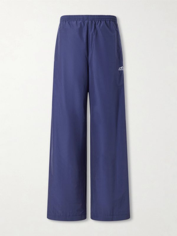 Wide-Leg Logo-Print Cotton-Blend Sweatpants Wide-Leg Logo-Print Cotton-Blend Sweatpants