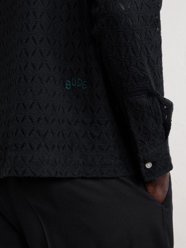 Cotton-Blend Lace Shirt - E1 Cotton-Blend Lace Shirt - E1