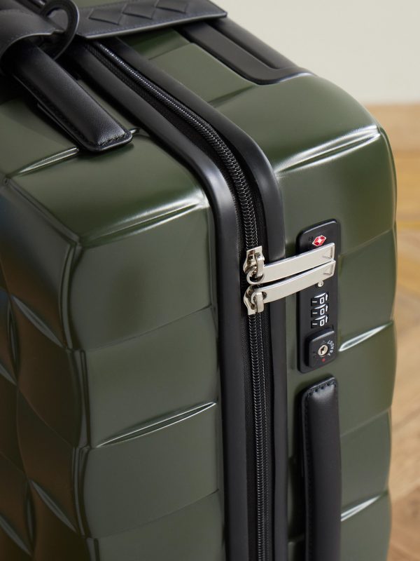 Odyssey 55cm Leather-Trimmed Intrecciato Polycarbonate Suitcase - CU Odyssey 55cm Leather-Trimmed Intrecciato Polycarbonate Suitcase - CU