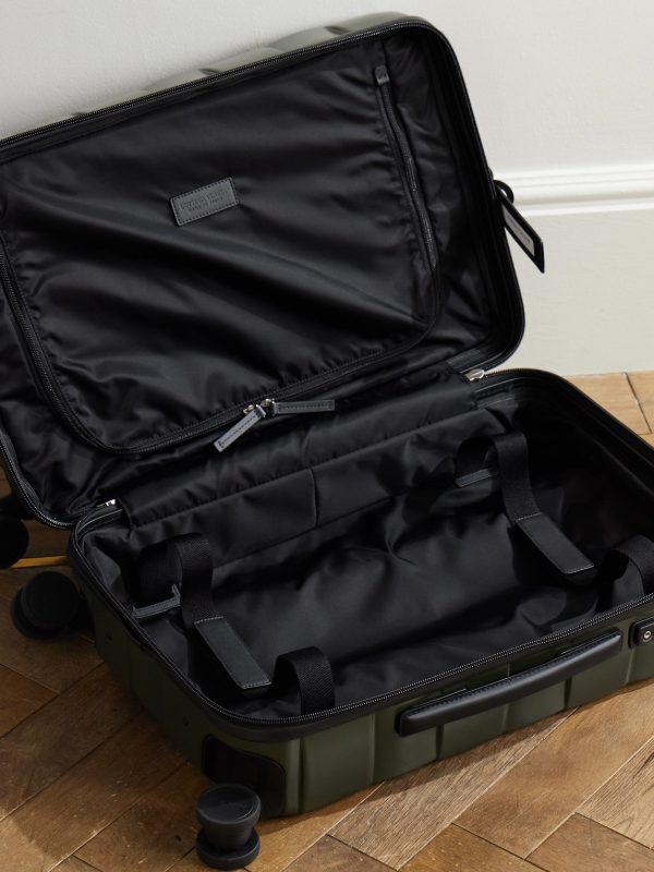 Odyssey 55cm Leather-Trimmed Intrecciato Polycarbonate Suitcase - E1 Odyssey 55cm Leather-Trimmed Intrecciato Polycarbonate Suitcase - E1