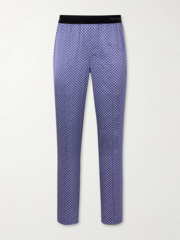 Printed Silk-Blend Satin Pyjama Trousers