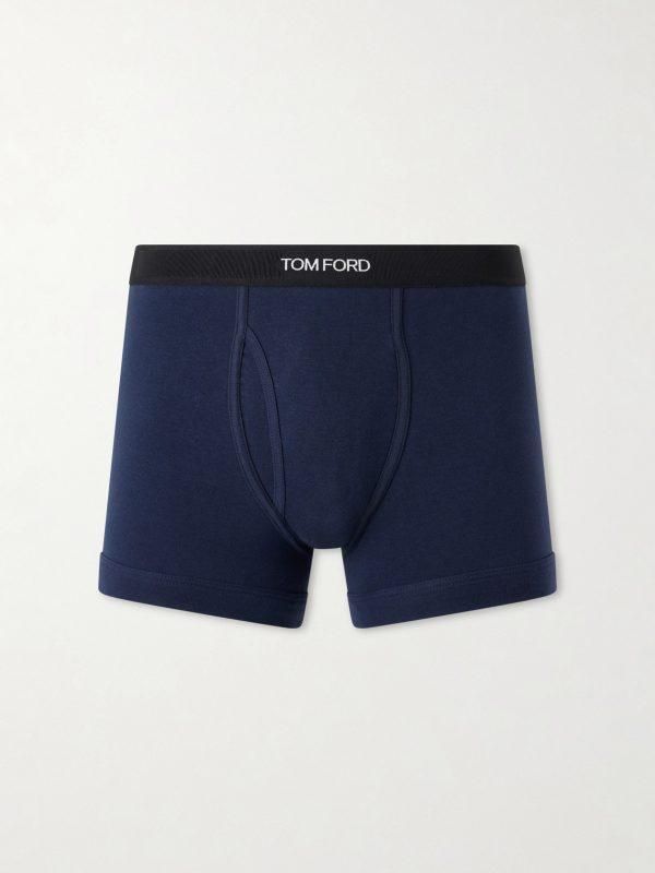 Stretch Cotton-Blend Jersey Boxer Briefs