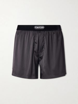 Silk-Blend Satin Boxer Briefs