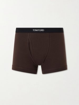 Stretch Cotton-Blend Jersey Boxer Briefs