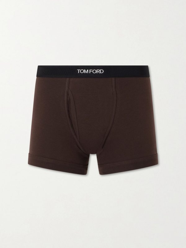 Stretch Cotton-Blend Jersey Boxer Briefs - OU