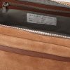 Leather-Trimmed Suede Wash Bag - E1