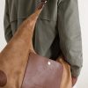 Leather-Trimmed Suede Tote Bag - E2 Leather-Trimmed Suede Tote Bag - E2