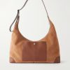 Leather-Trimmed Suede Tote Bag Leather-Trimmed Suede Tote Bag