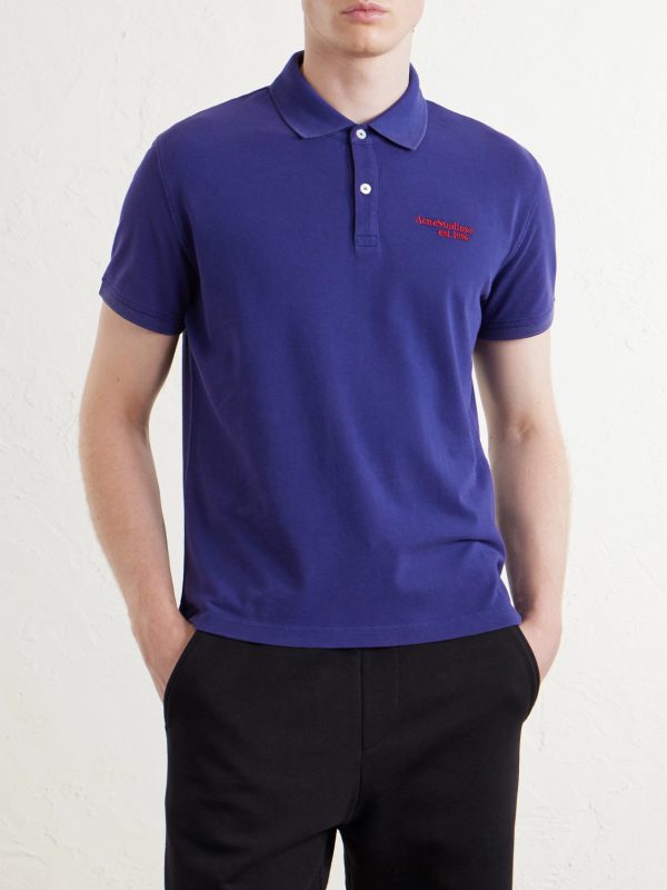 Logo-Embroidered Cotton-Piqué Polo Shirt - FR Logo-Embroidered Cotton-Piqué Polo Shirt - FR