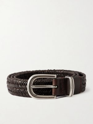 2cm Woven Leather Belt