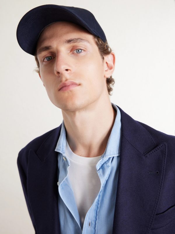 Logo-Embroidered Leather-Trimmed Cotton-Twill Baseball Cap - FR Logo-Embroidered Leather-Trimmed Cotton-Twill Baseball Cap - FR