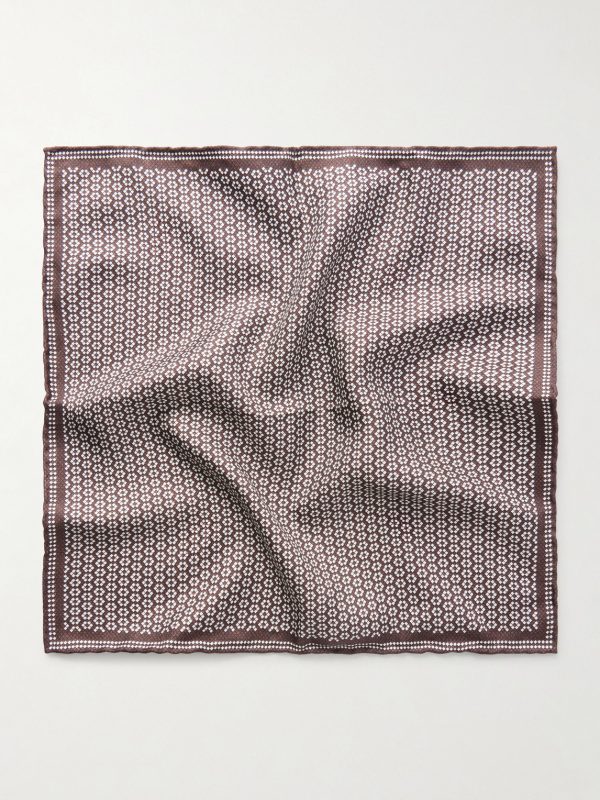 Printed Silk Pocket Square - FR Printed Silk Pocket Square - FR