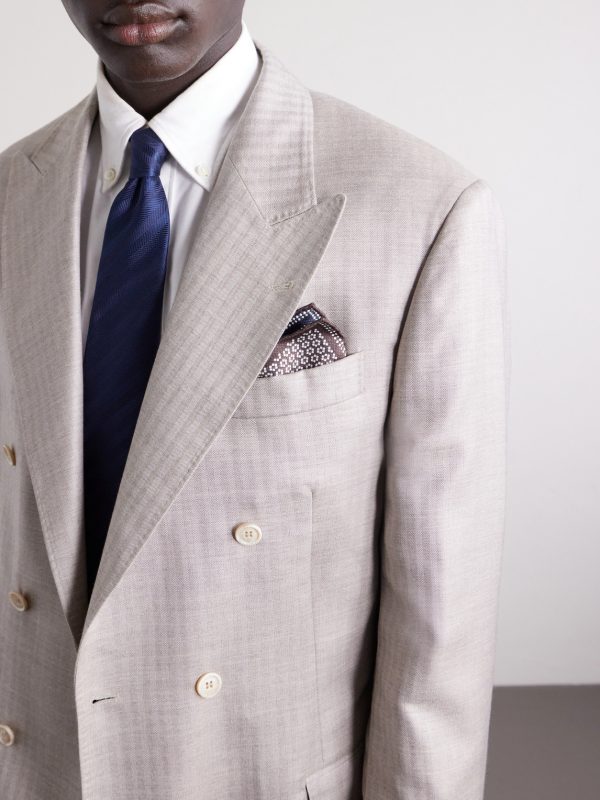 Printed Silk Pocket Square - OU Printed Silk Pocket Square - OU