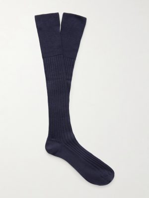 Ribbed Wool and Cashmere-Blend Socks