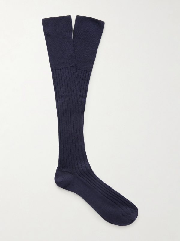 Ribbed Wool and Cashmere-Blend Socks Ribbed Wool and Cashmere-Blend Socks