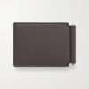 Logo-Debossed Leather Billfold Wallet With Money Clip - BK