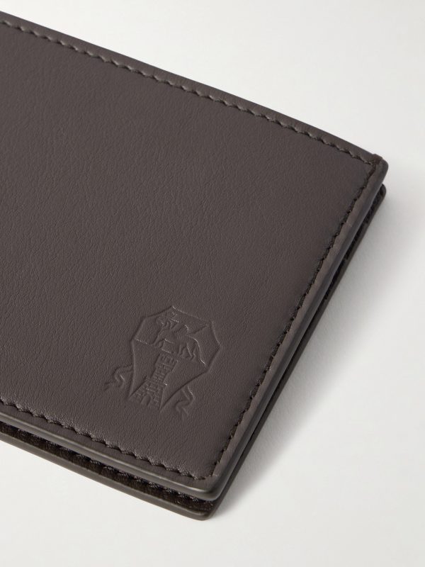 Logo-Debossed Leather Billfold Wallet With Money Clip - CU