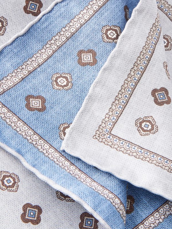 Printed Silk Pocket Square - CU