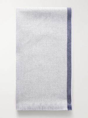 Fringed Wool and Cashmere-Blend Scarf Fringed Wool and Cashmere-Blend Scarf