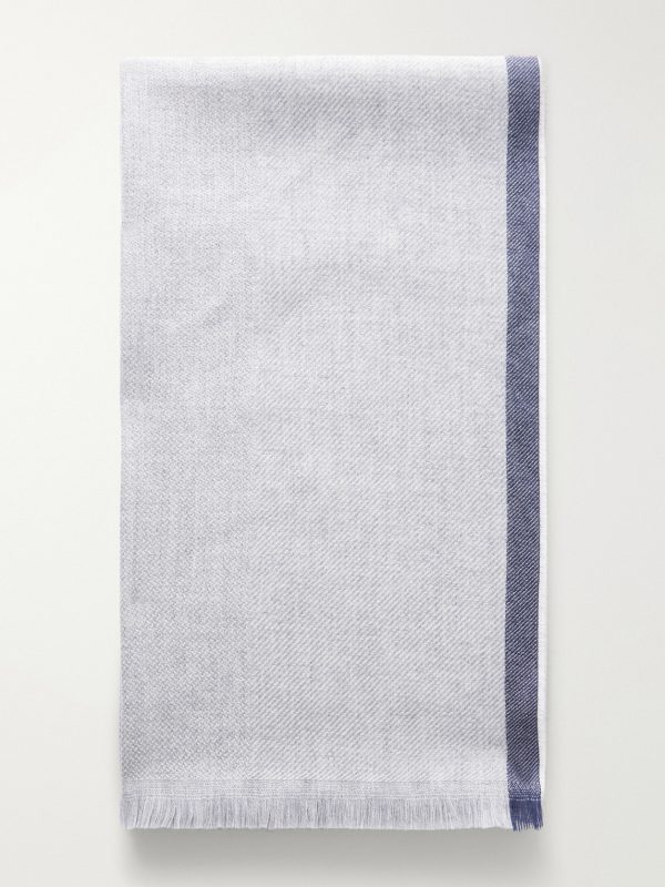 Fringed Wool and Cashmere-Blend Scarf Fringed Wool and Cashmere-Blend Scarf