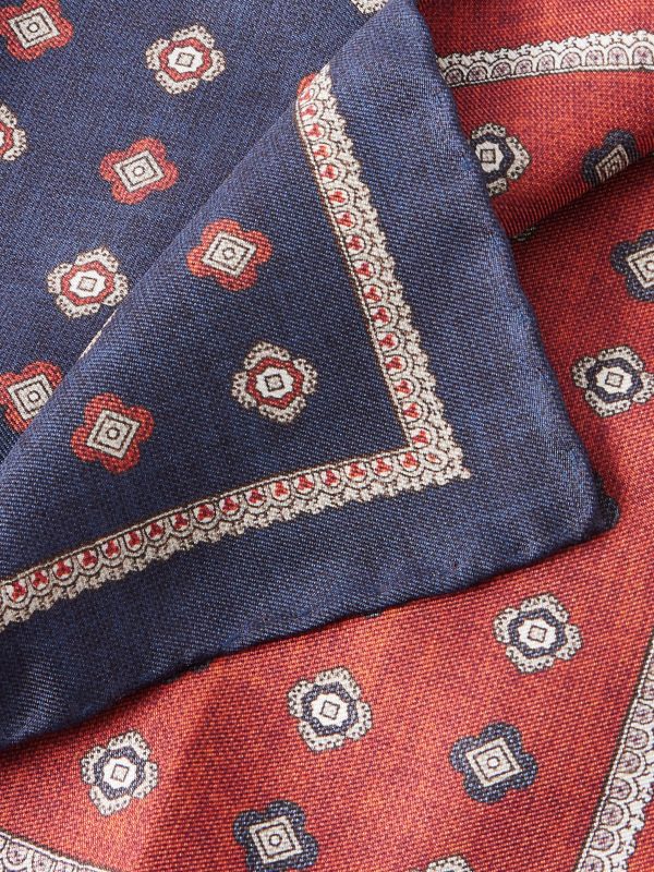 Printed Silk Pocket Square - CU Printed Silk Pocket Square - CU