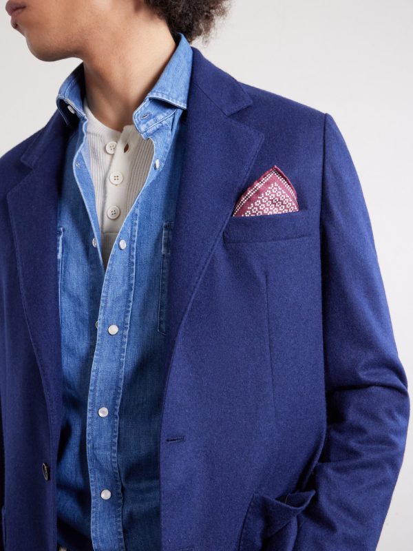 Printed Silk Pocket Square - OU Printed Silk Pocket Square - OU