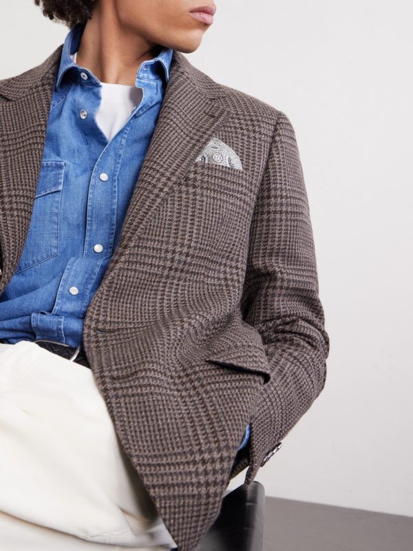 Printed Silk Pocket Square - OU Printed Silk Pocket Square - OU