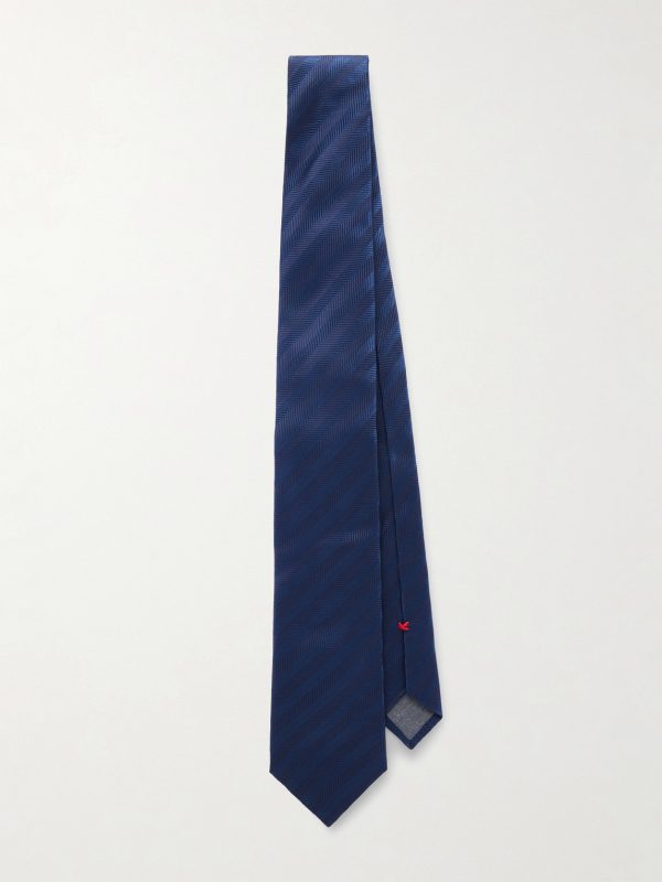 8cm Striped Silk-Jacquard Tie