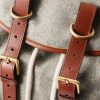 Leather-Trimmed Flannel Backpack - CU