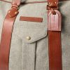Leather-Trimmed Flannel Weekend Bag - CU Leather-Trimmed Flannel Weekend Bag - CU