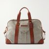 Leather-Trimmed Flannel Weekend Bag Leather-Trimmed Flannel Weekend Bag