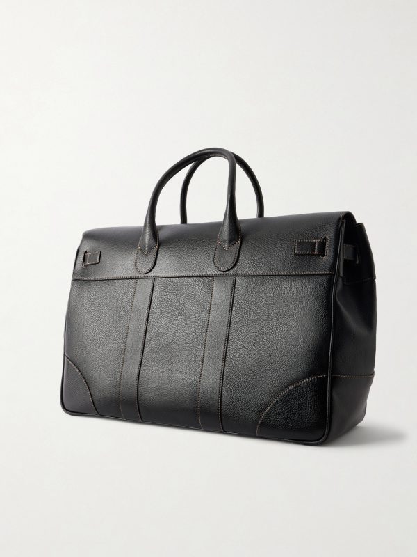 Panelled Full-Grain Leather Weekend Bag - BK Panelled Full-Grain Leather Weekend Bag - BK