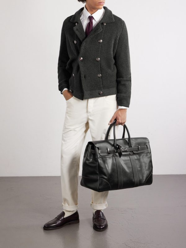 Panelled Full-Grain Leather Weekend Bag - FR Panelled Full-Grain Leather Weekend Bag - FR