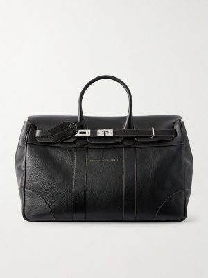 Panelled Full-Grain Leather Weekend Bag