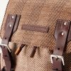 Leather-Trimmed Herringbone Canvas Backpack - CU Leather-Trimmed Herringbone Canvas Backpack - CU