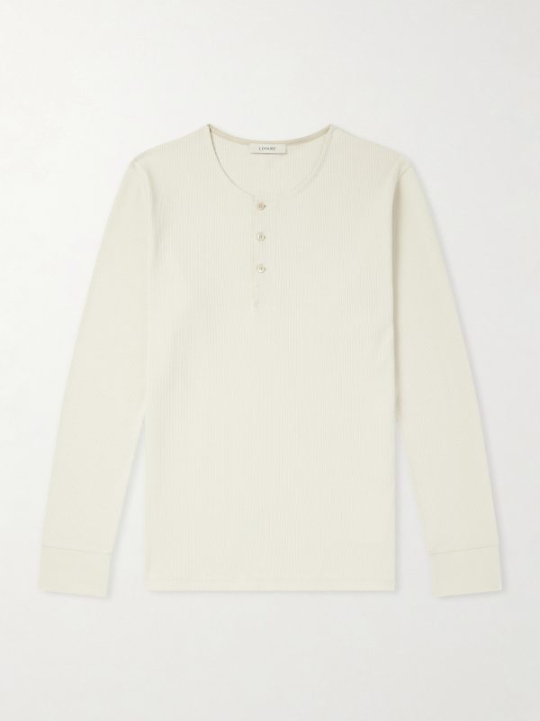 Henley Ribbed Cotton T-shirt Henley Ribbed Cotton T-shirt