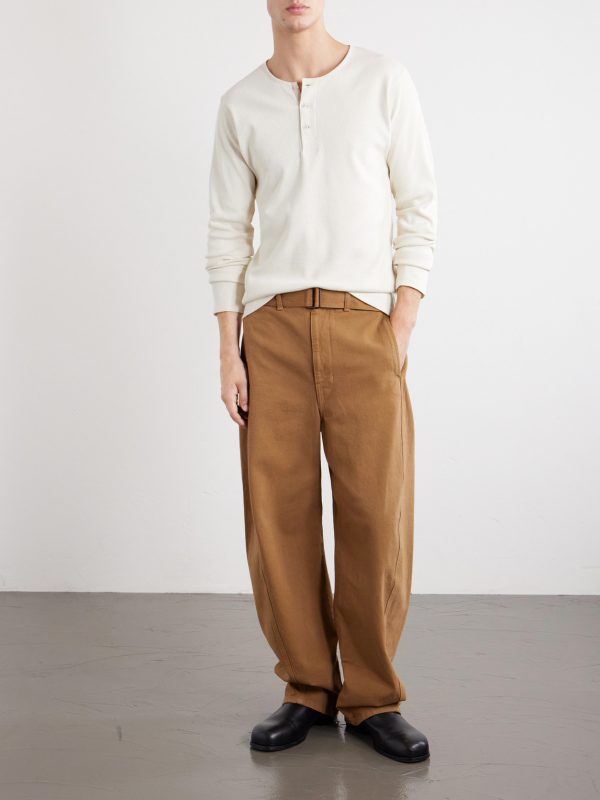 Henley Ribbed Cotton T-shirt - OU Henley Ribbed Cotton T-shirt - OU