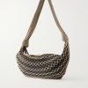 + Filt Croissant Leather-Trimmed Fishnet Messenger Bag - BK + Filt Croissant Leather-Trimmed Fishnet Messenger Bag - BK